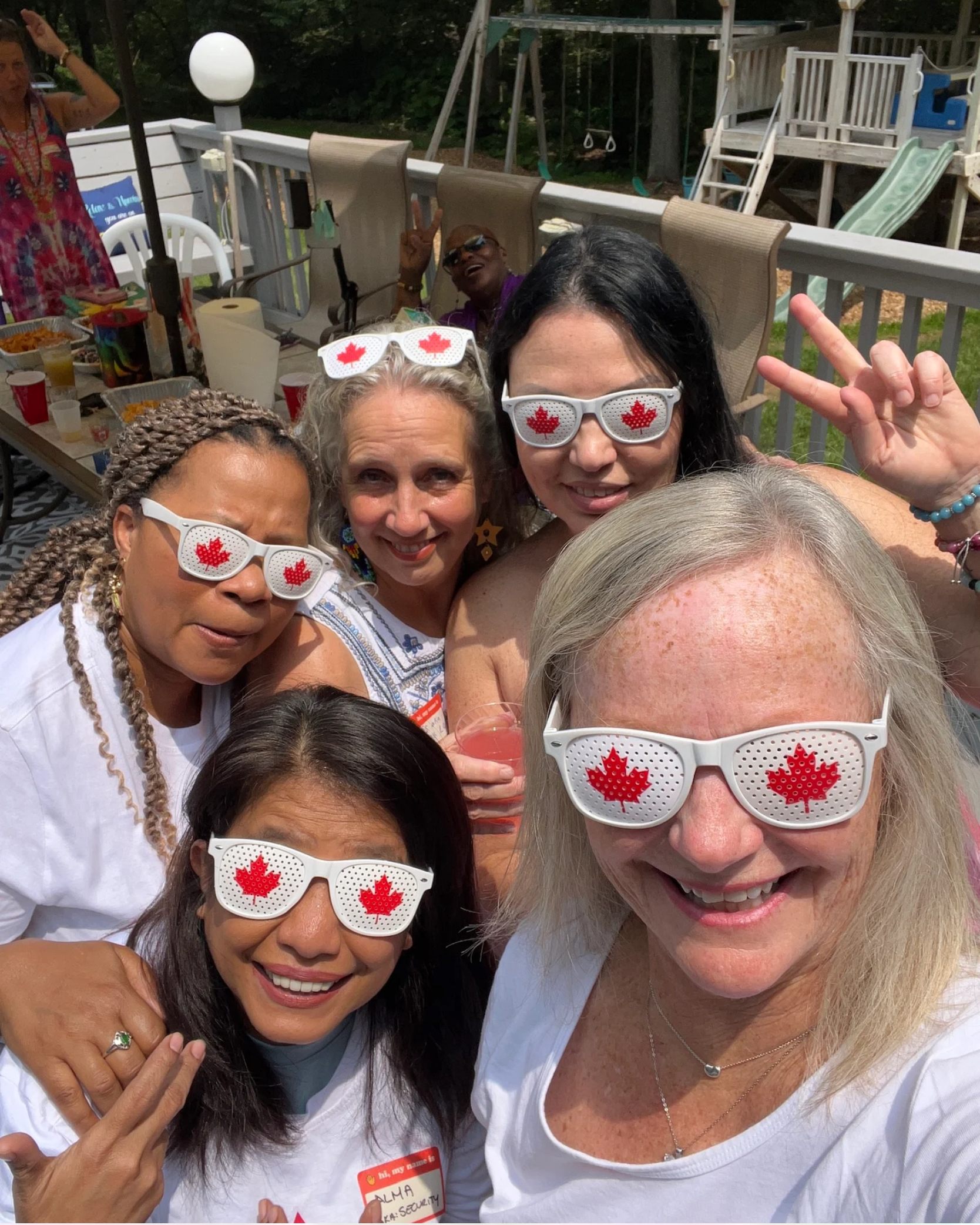 Close-up group photo